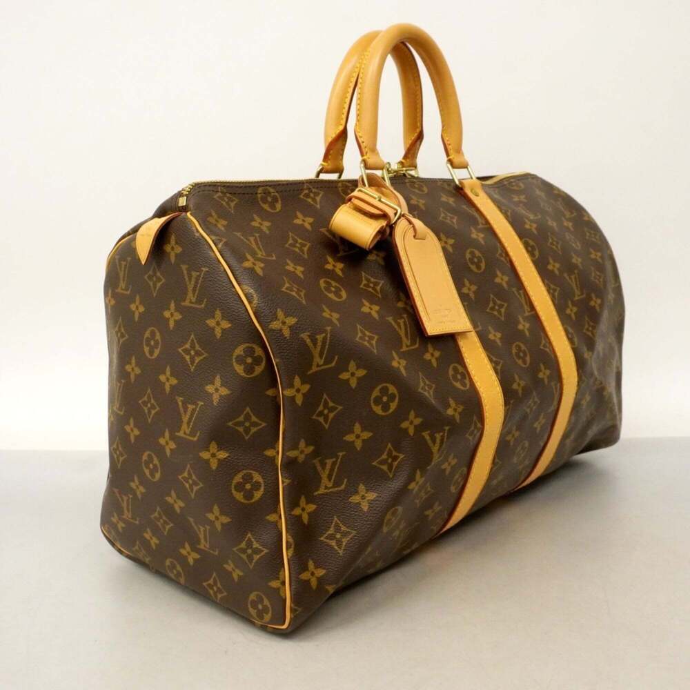 LOUIS VUITTON Authentic Brown Monogram Keepall 45 Boston Bag - Picture 2 of 10